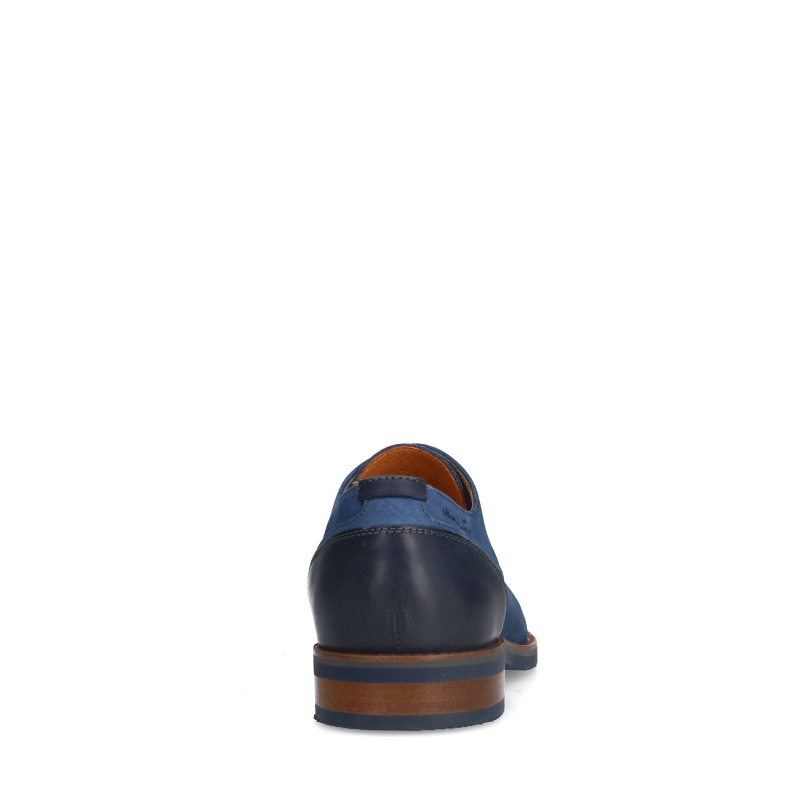 Blauwe nubuck veterschoenen
