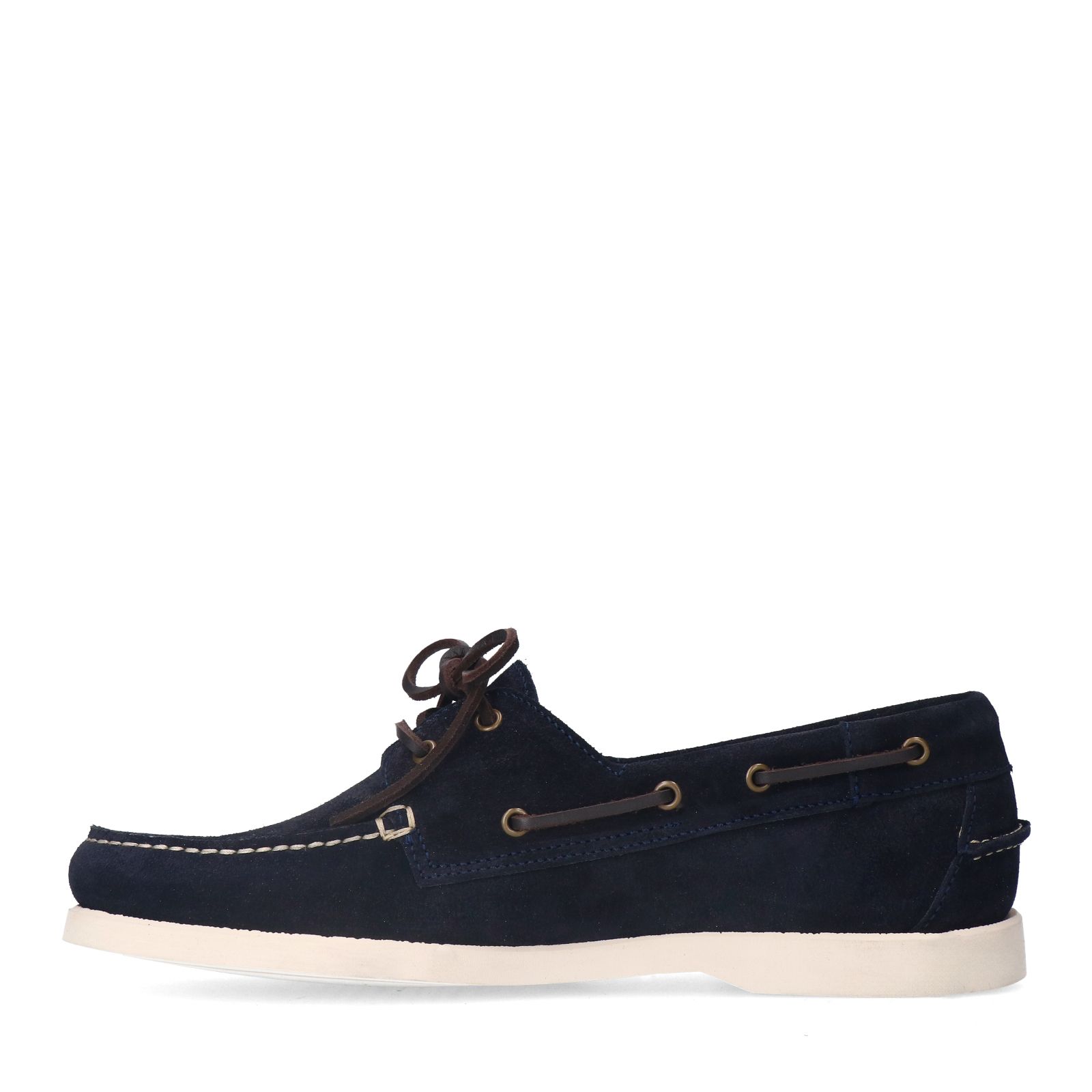 Donkerblauwe suède bootschoenen