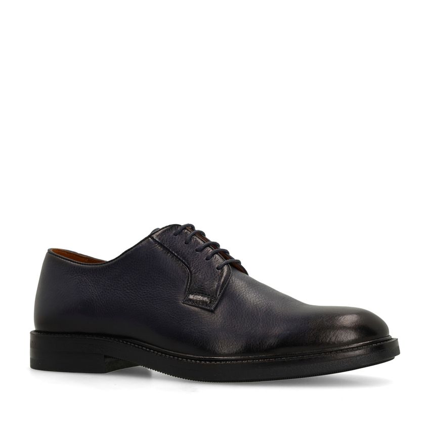 Zwarte leren veterschoenen