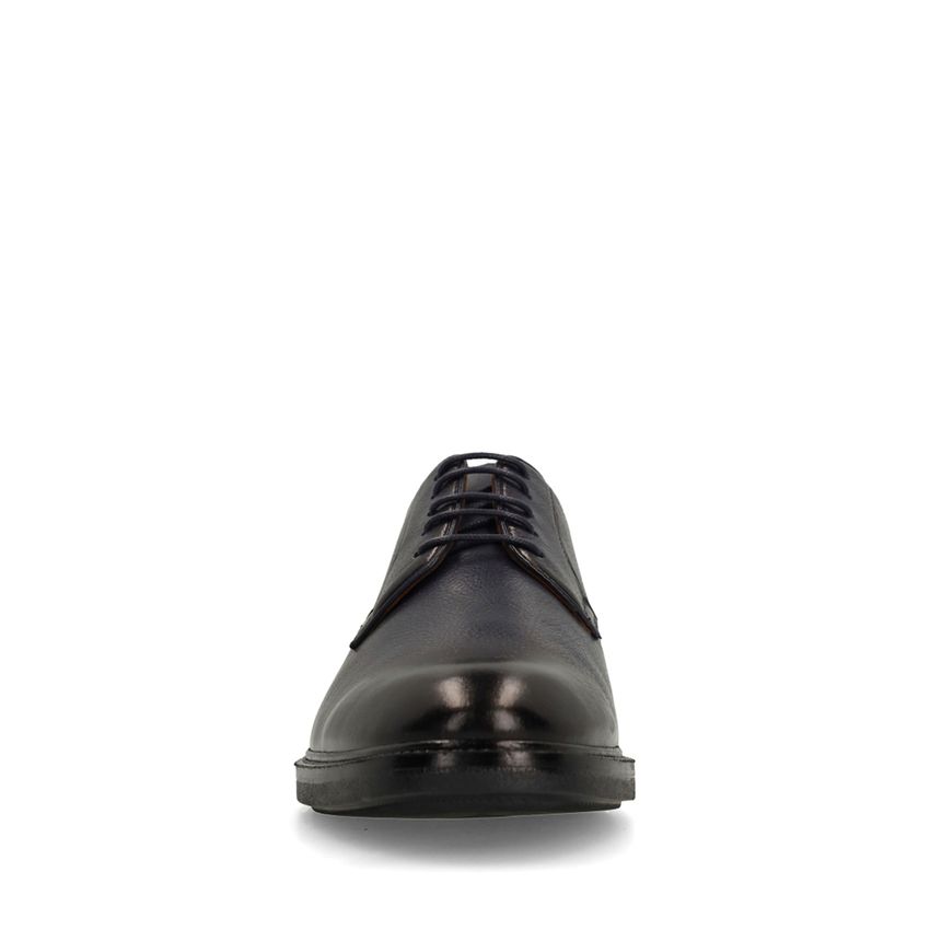 Zwarte leren veterschoenen