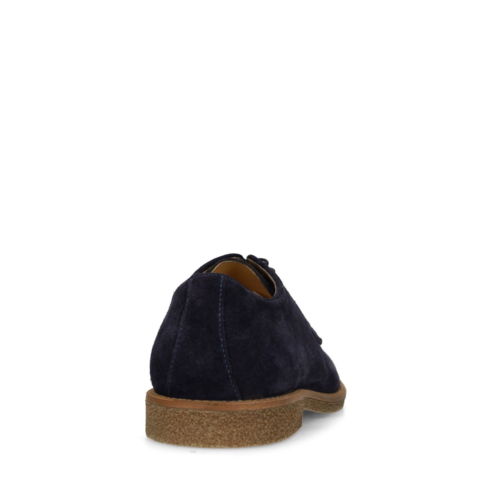 Blauwe suède veterschoenen