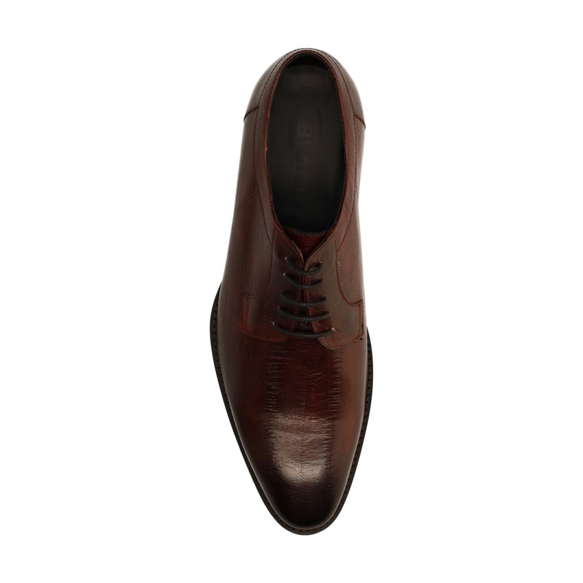 Bordeauxrote Lederschnürschuhe