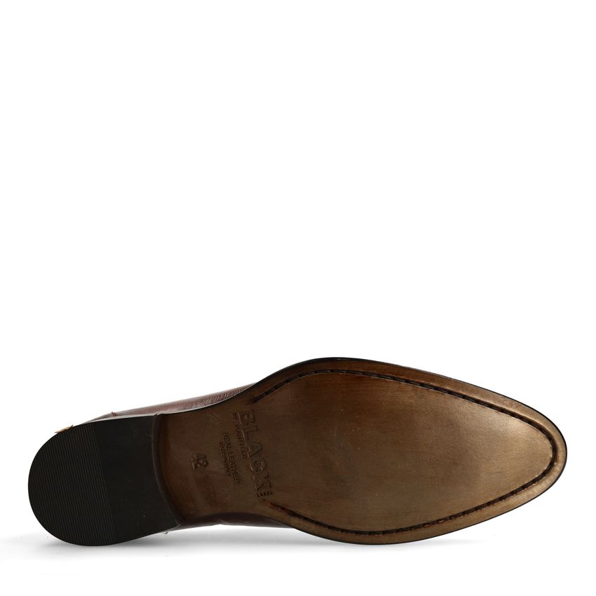 Bordeauxrote Lederschnürschuhe