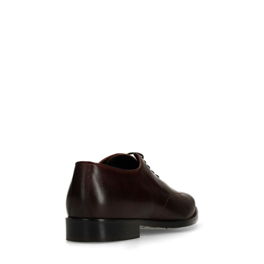 Bordeauxrote Lederschnürschuhe