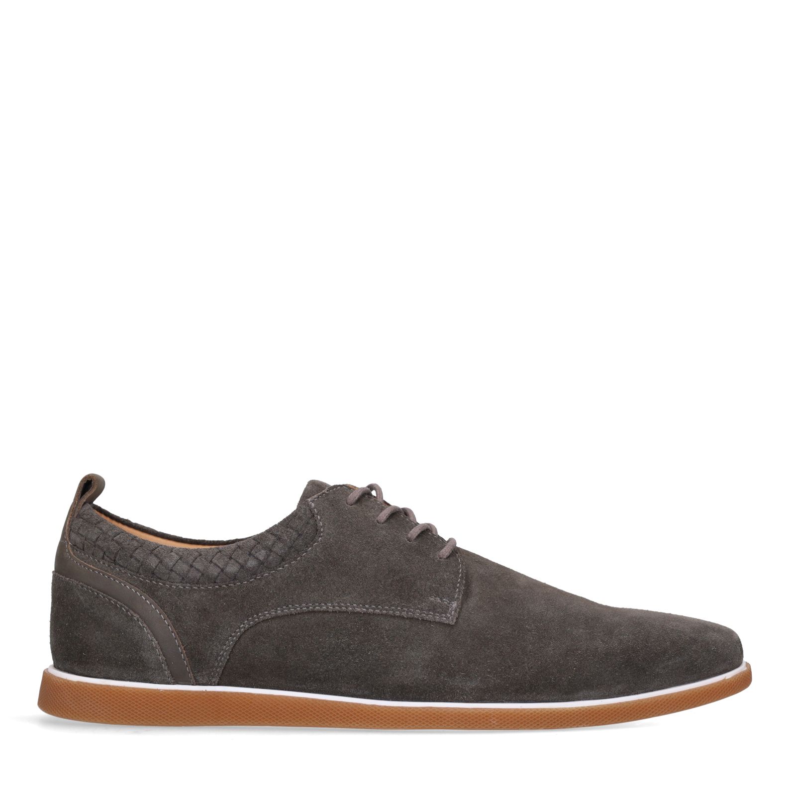 Groene suède veterschoenen