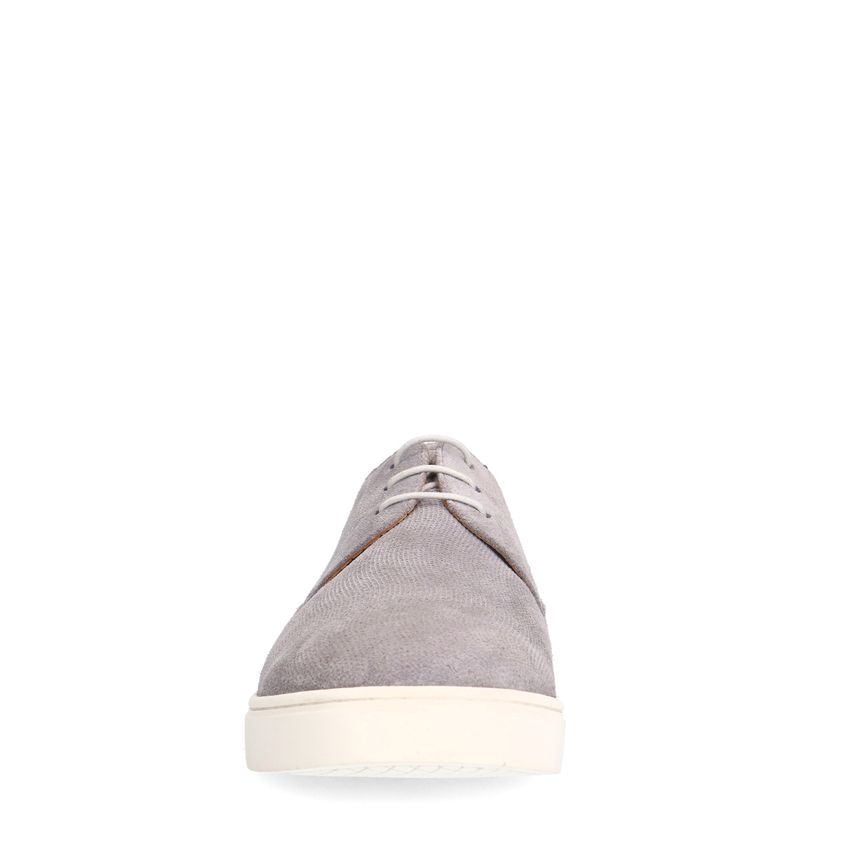 Grijze suède veterschoenen