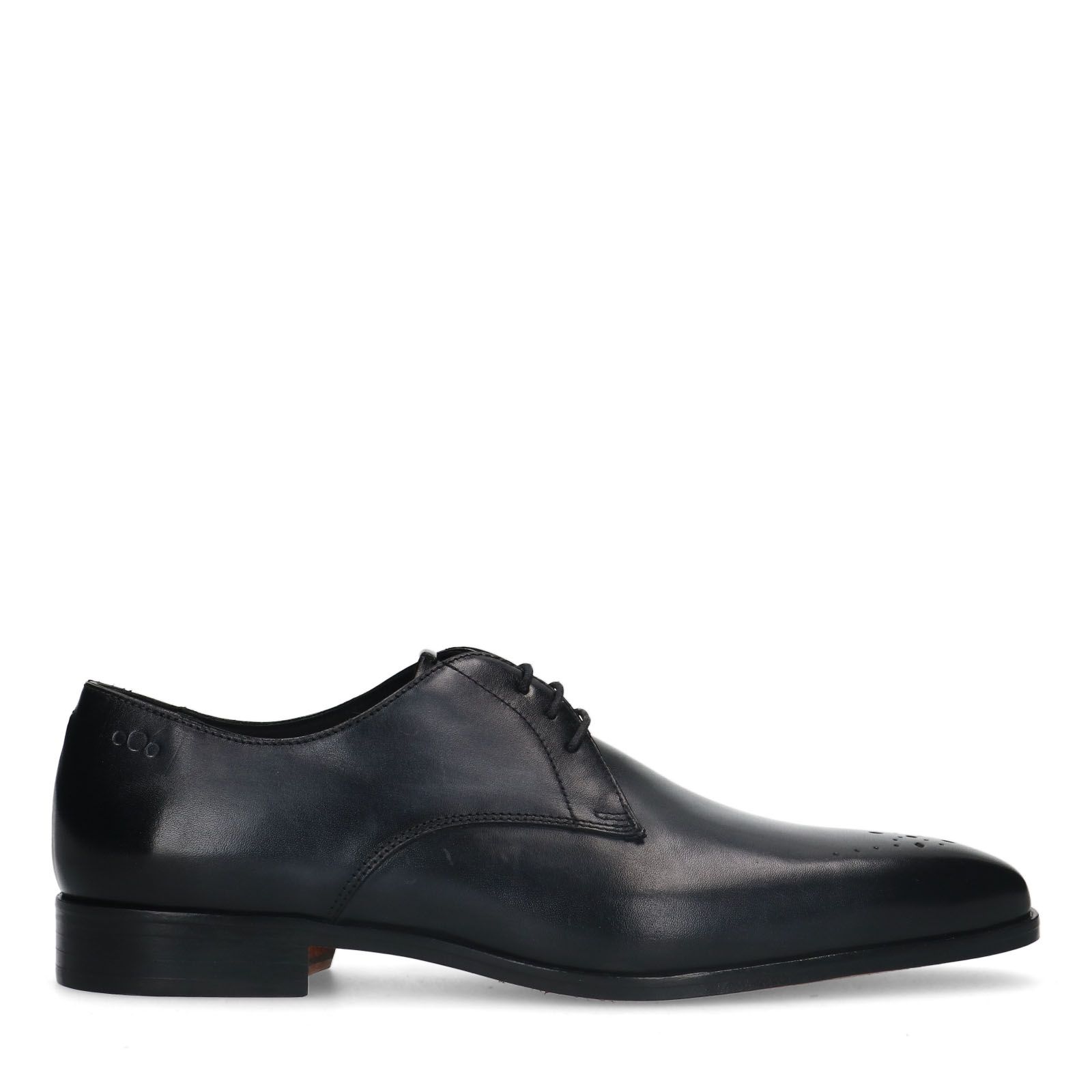Zwarte leren veterschoenen