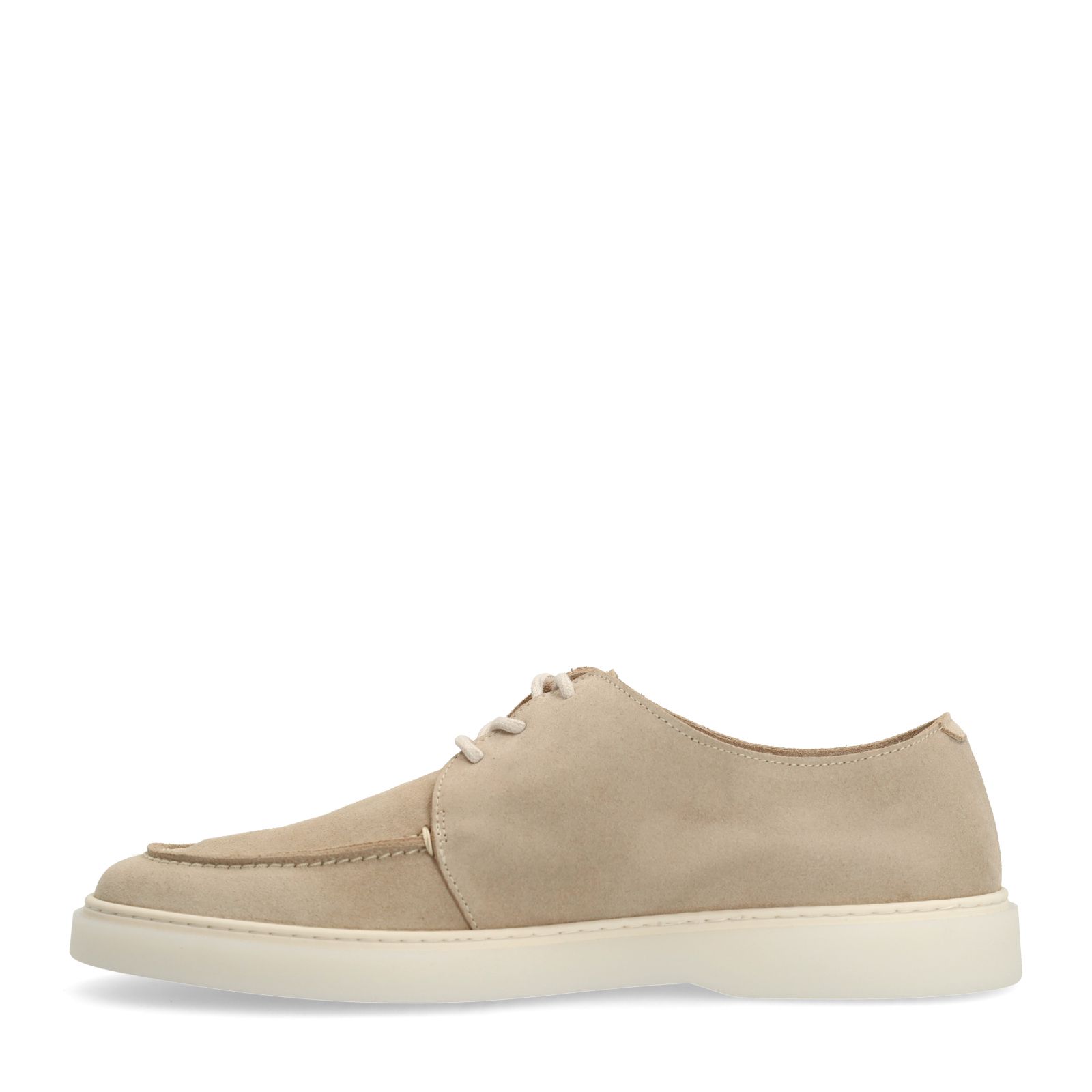 Beige suède veterschoenen