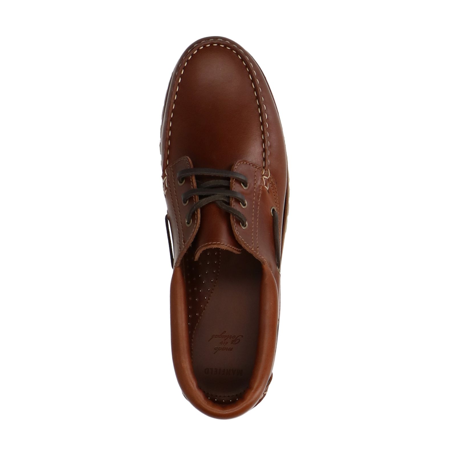 Cognac leren bootschoenen