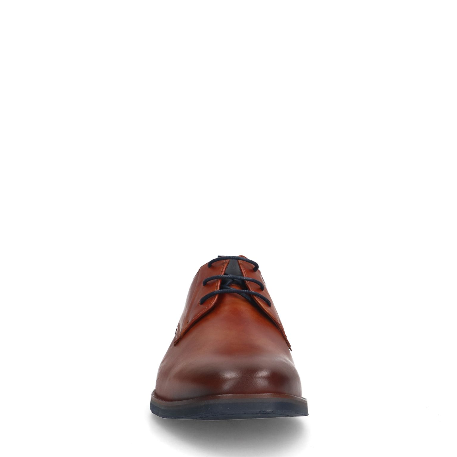 Cognacfarbene Lederschnürschuhe