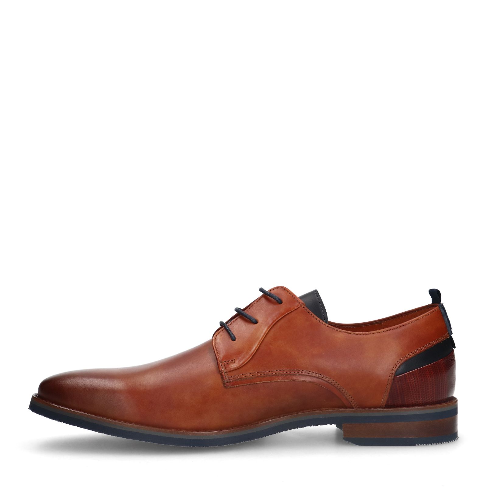 Cognac leren veterschoenen