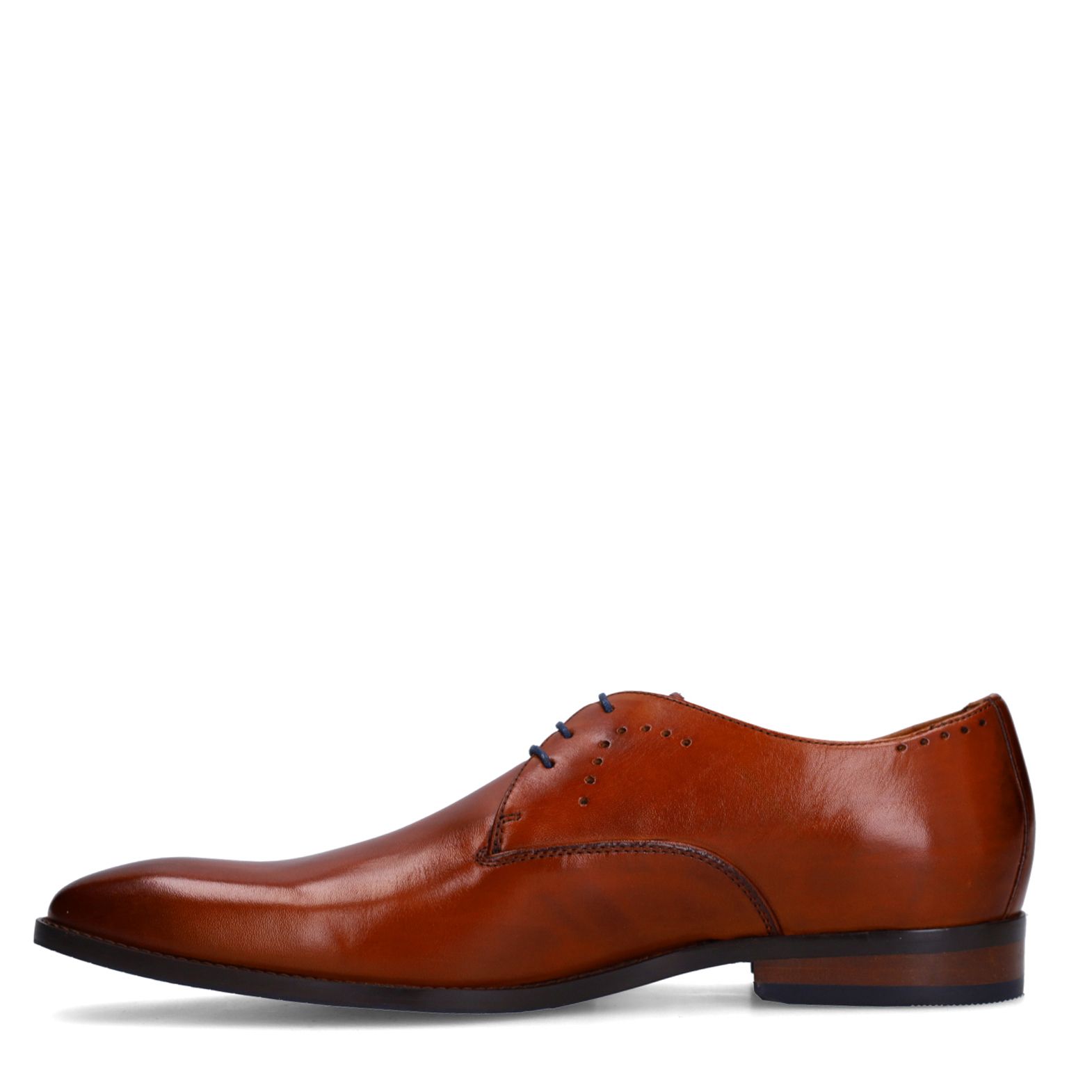 Cognac Bregenz leren veterschoenen
