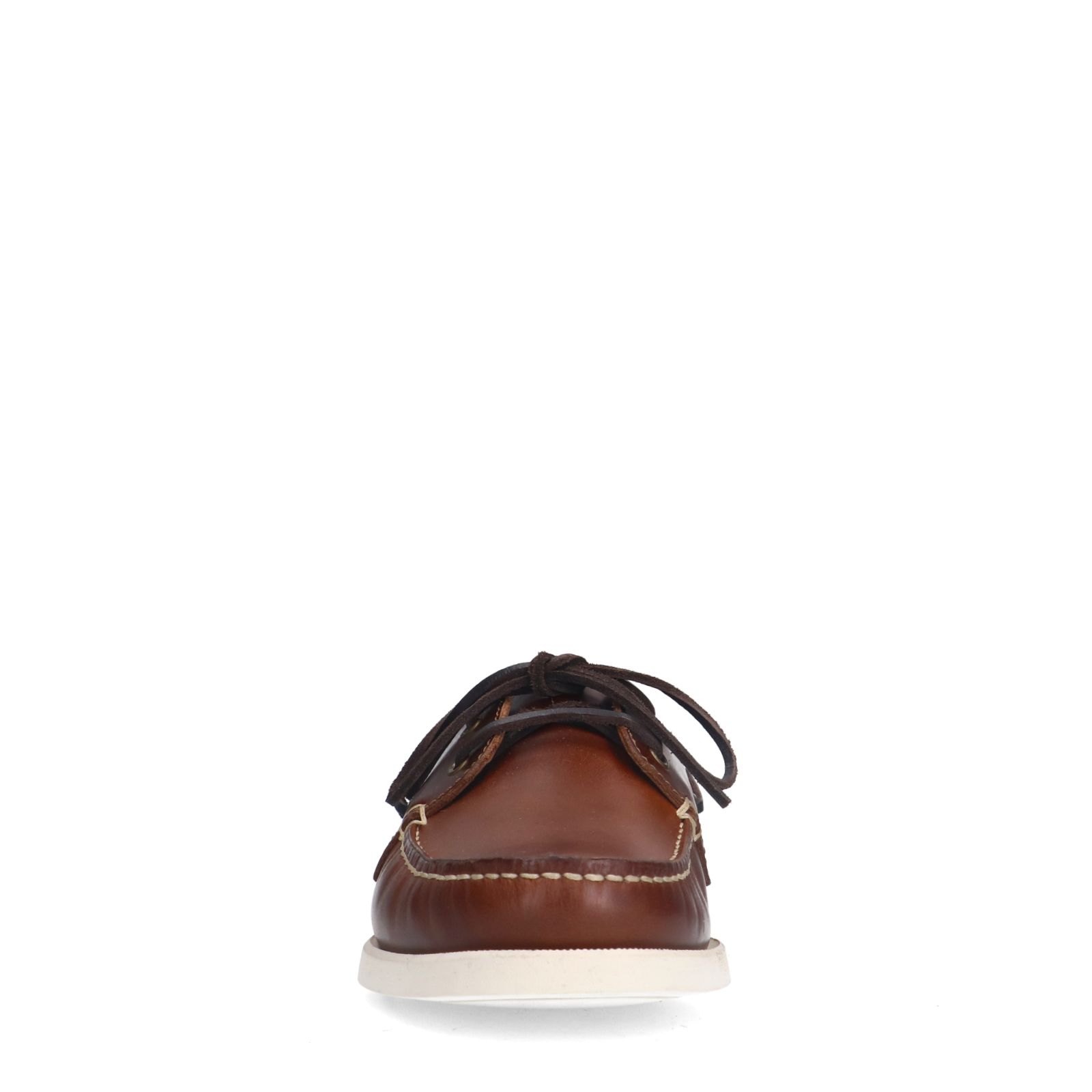 Cognac leren bootschoenen
