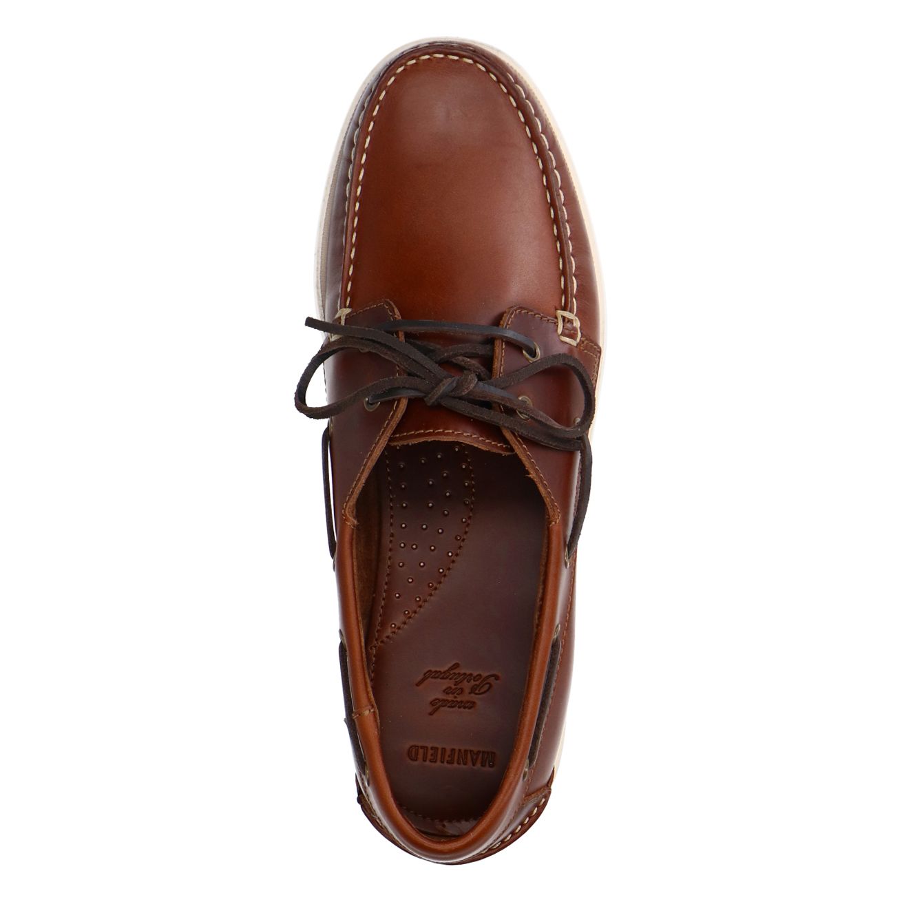 Cognac leren bootschoenen