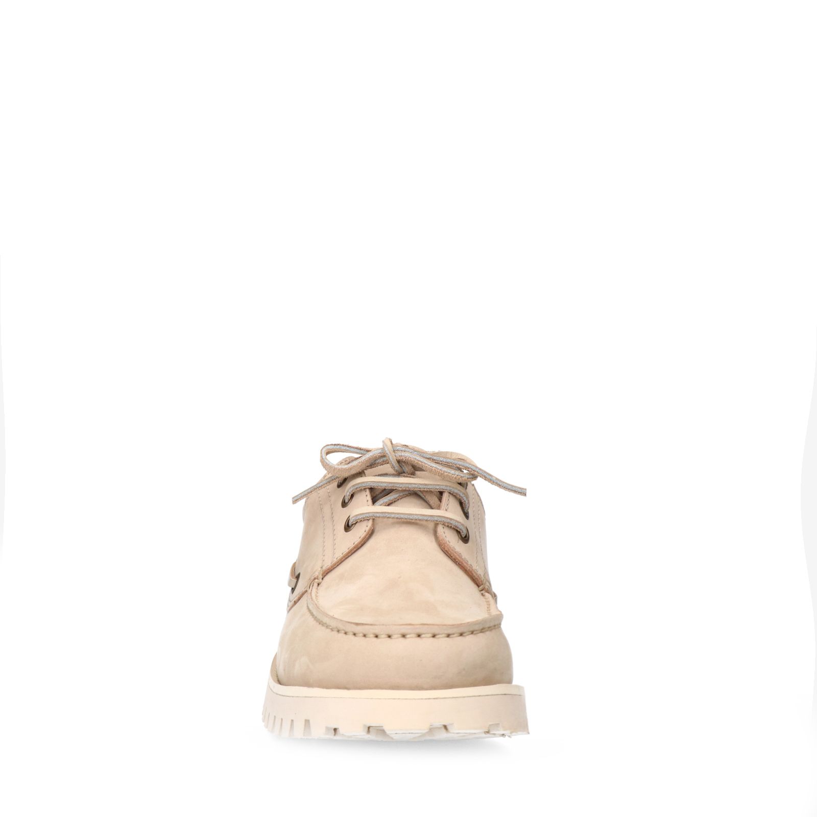 Beige nubuck bootschoenen