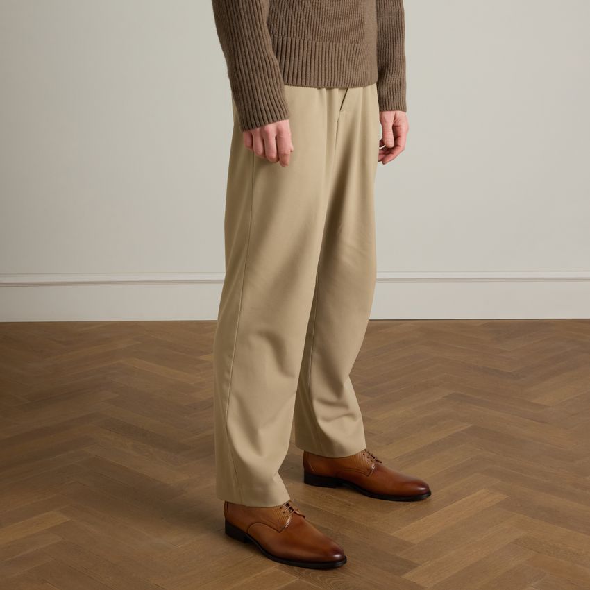 Cognacfarbene Lederschnürschuhe