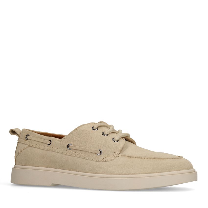 Beige suède bootschoenen