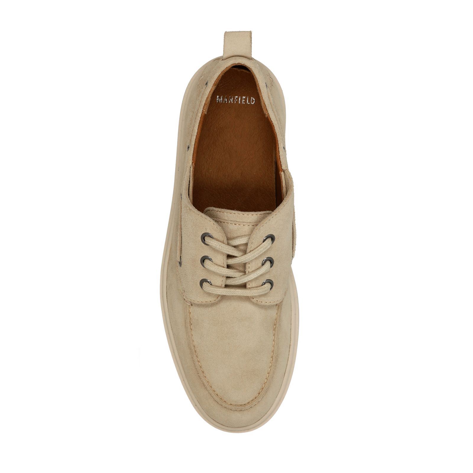 Beige suède bootschoenen