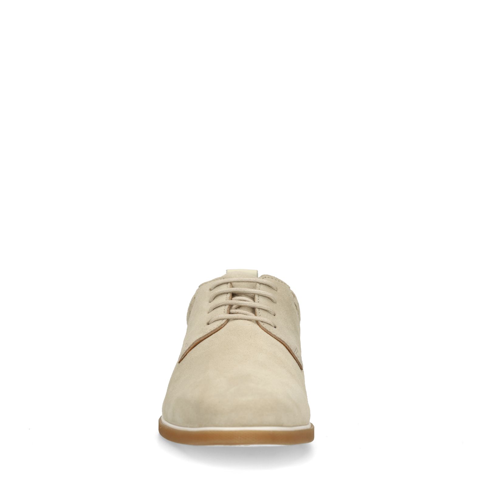 Beige suède veterschoenen