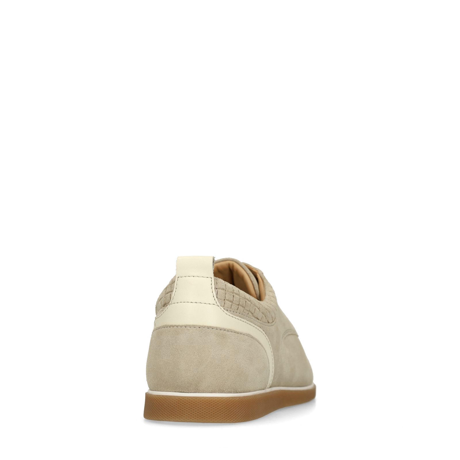 Beige suède veterschoenen