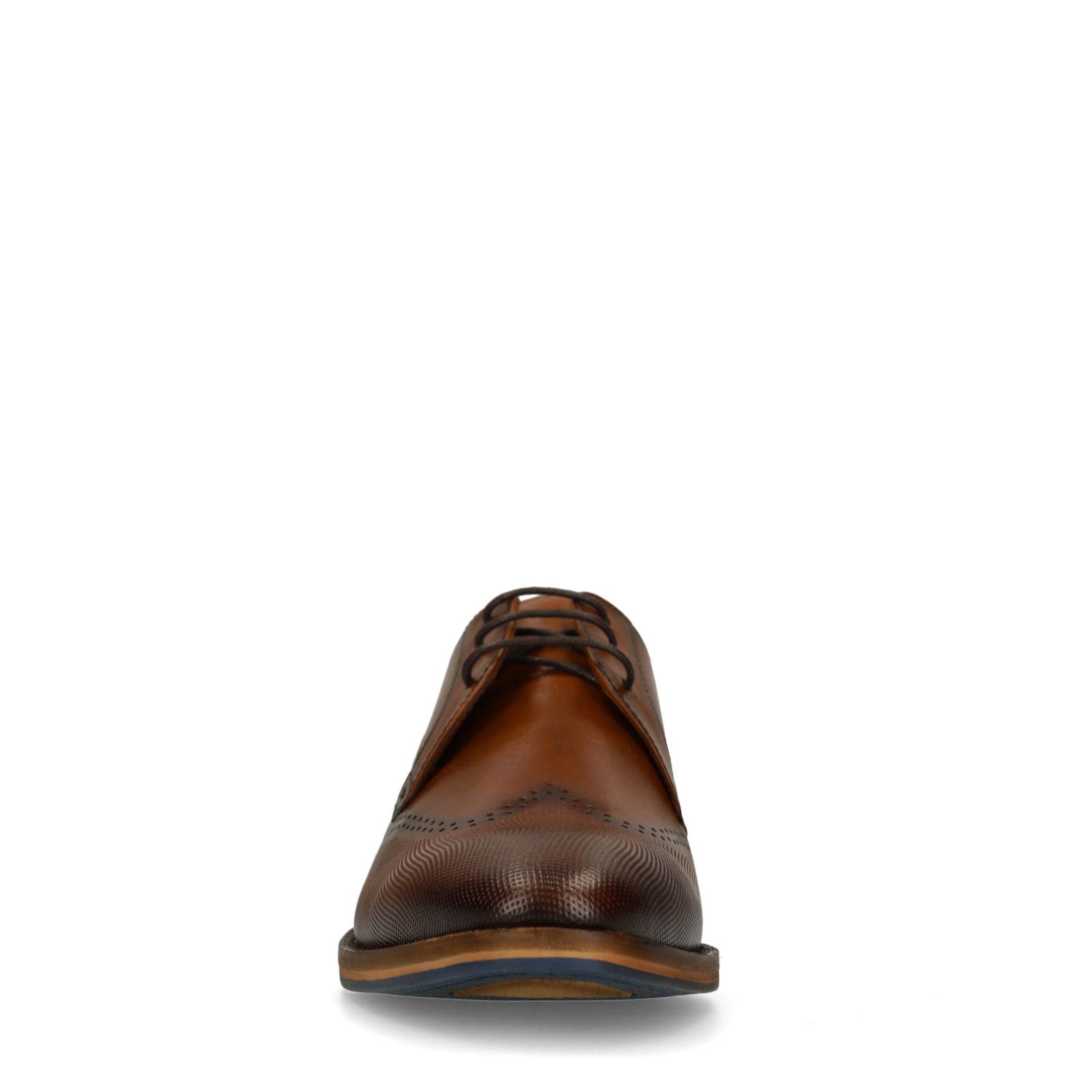 Cognac leren veterschoenen