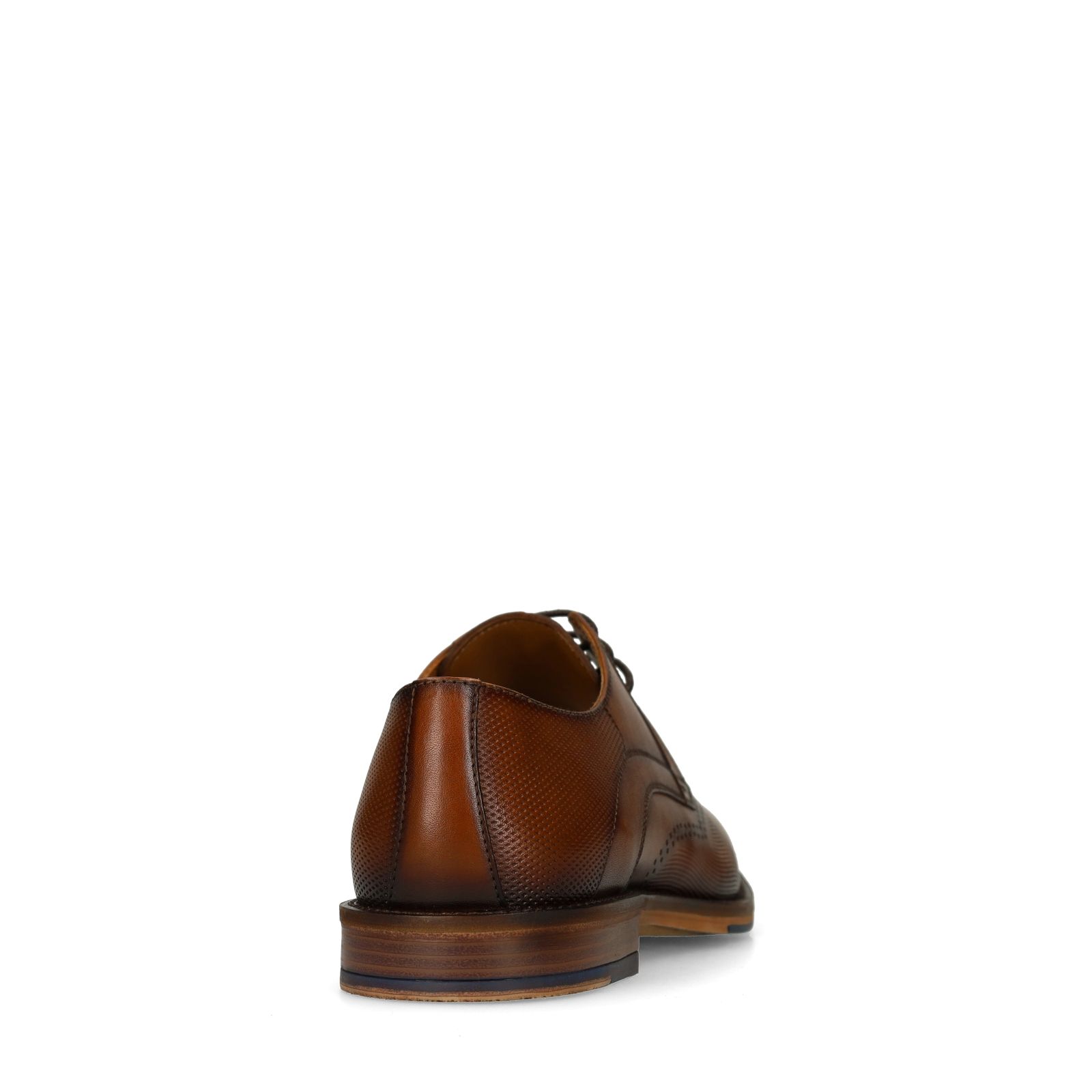 Cognac leren veterschoenen