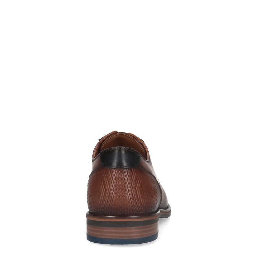 Cognac leren veterschoenen