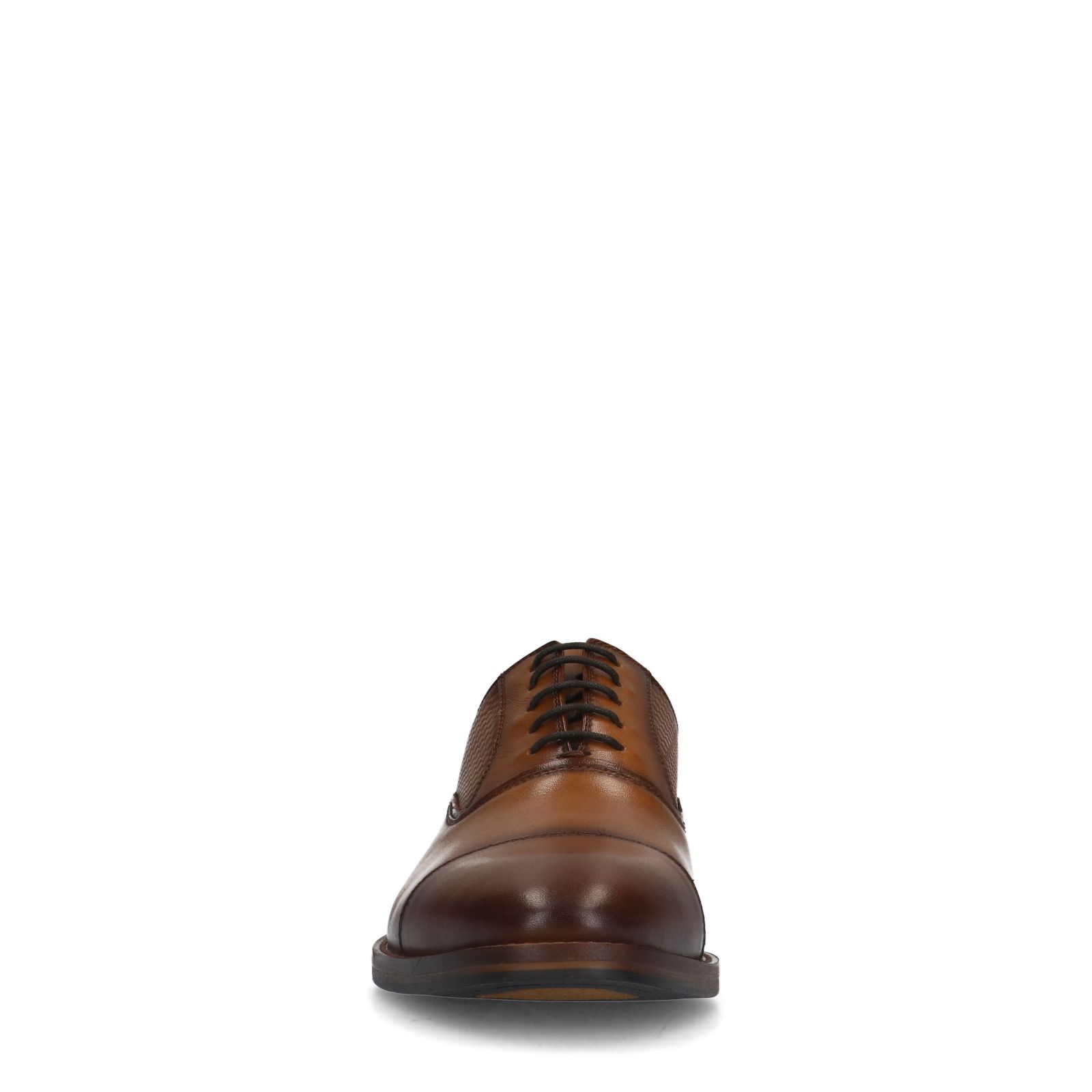 Cognac leren veterschoenen