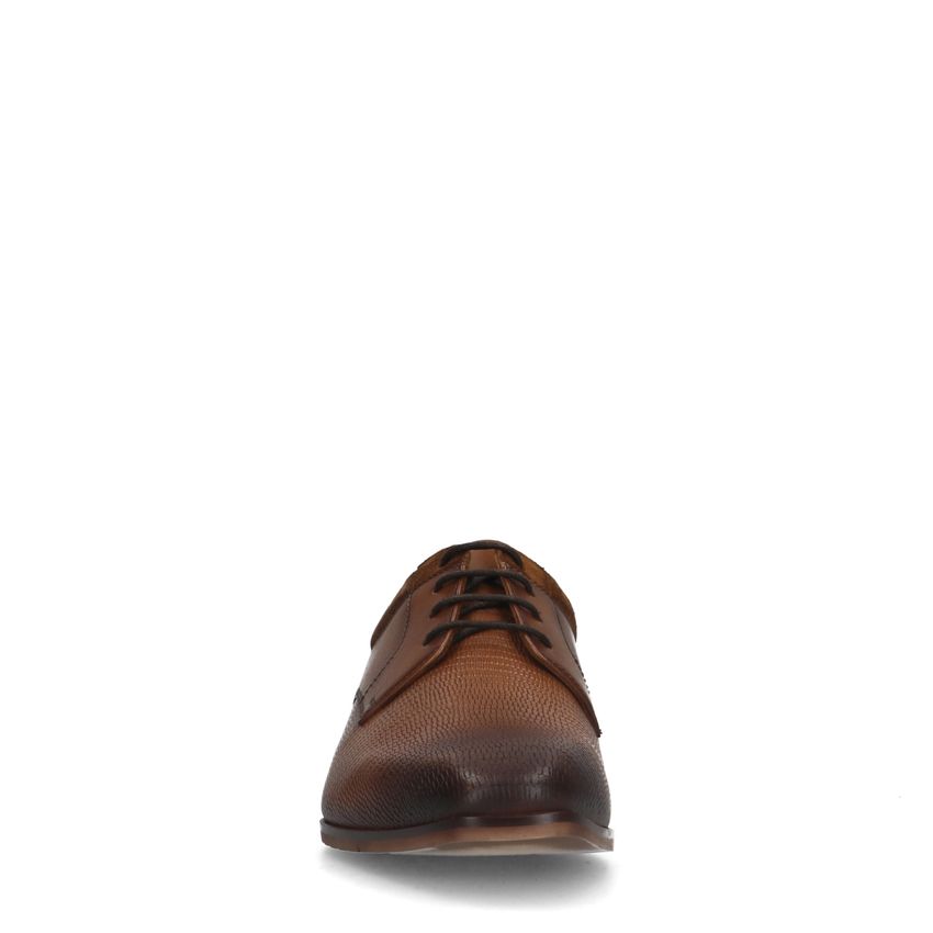 Cognac leren veterschoenen
