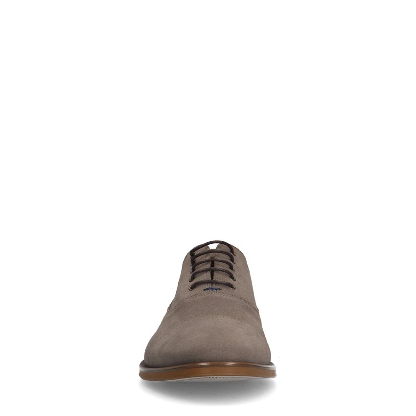 Taupe suède veterschoenen