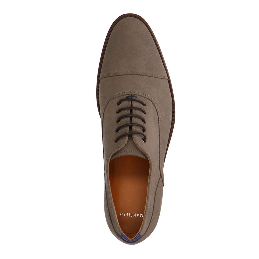 Taupe suède veterschoenen