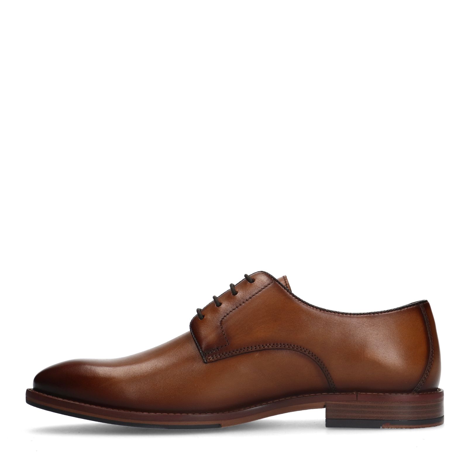 Cognac leren veterschoenen