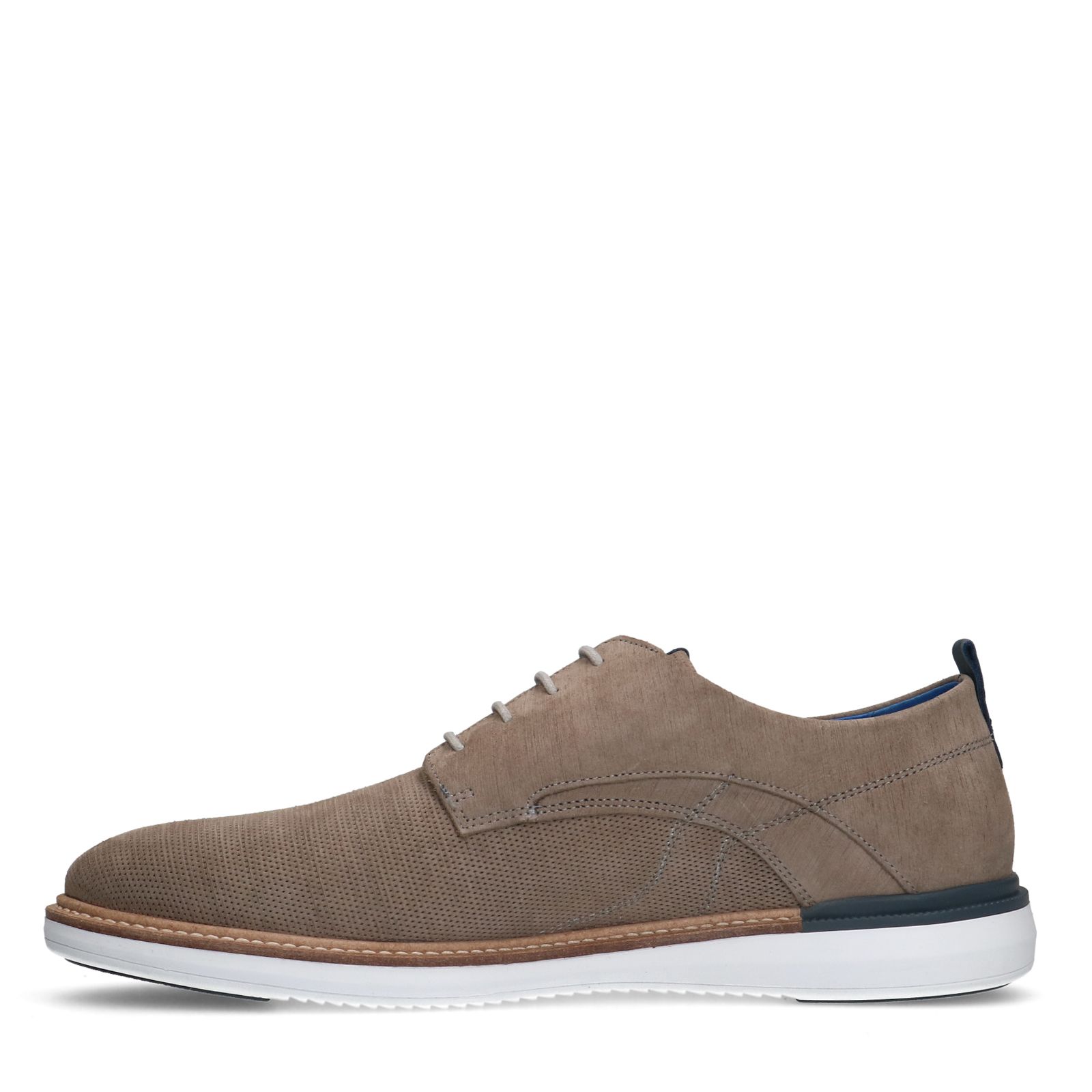 Taupe suède veterschoenen