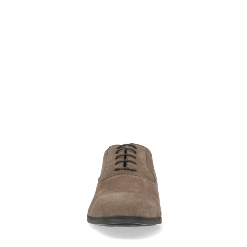 Taupe suède veterschoenen