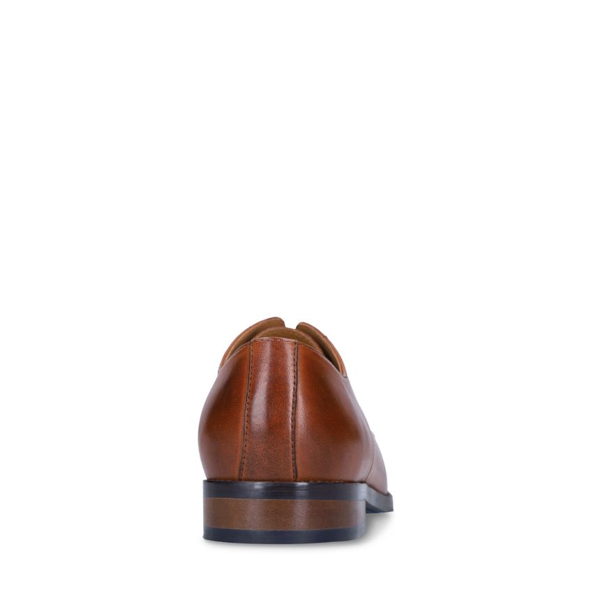 Cognac leren veterschoenen