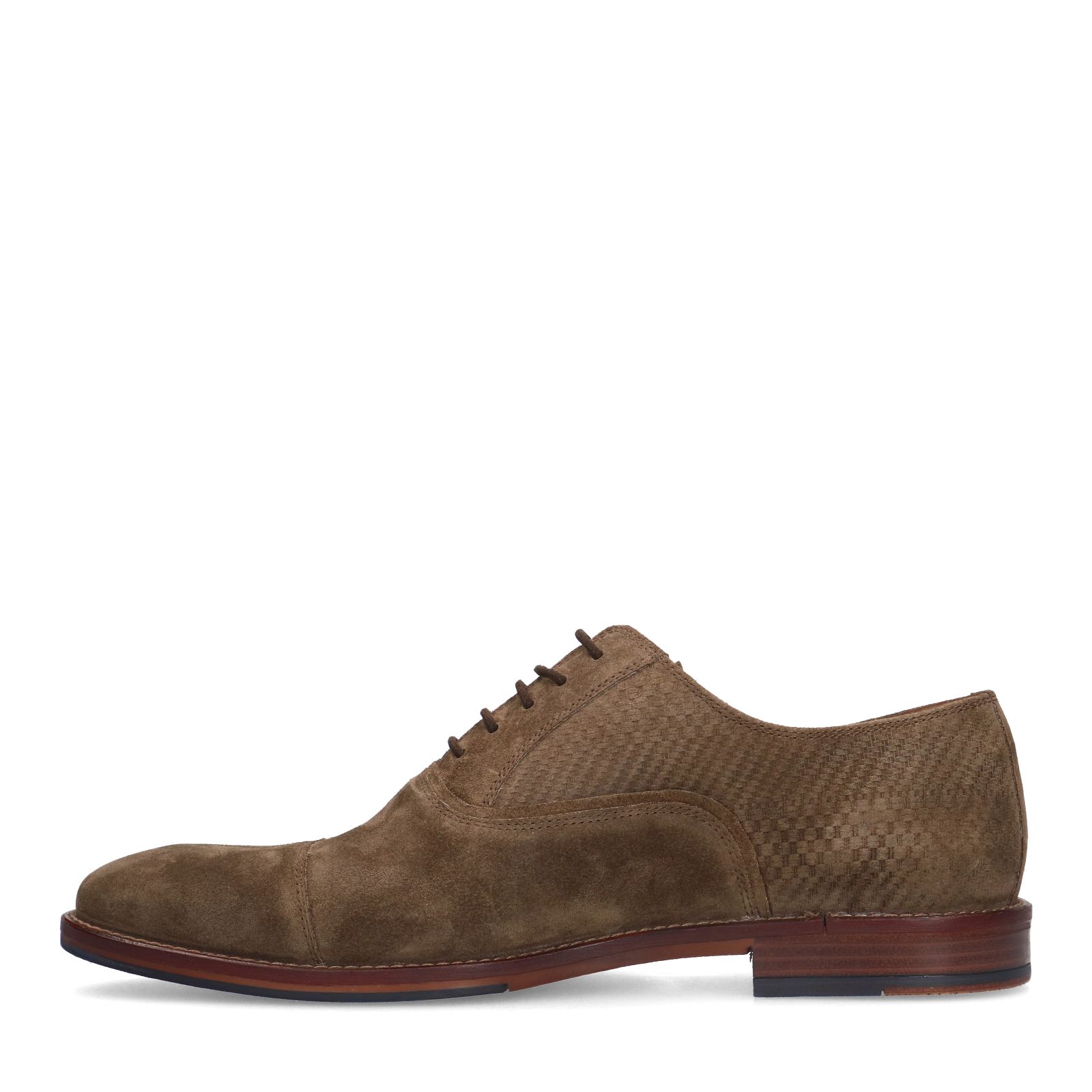 Taupe suède veterschoenen
