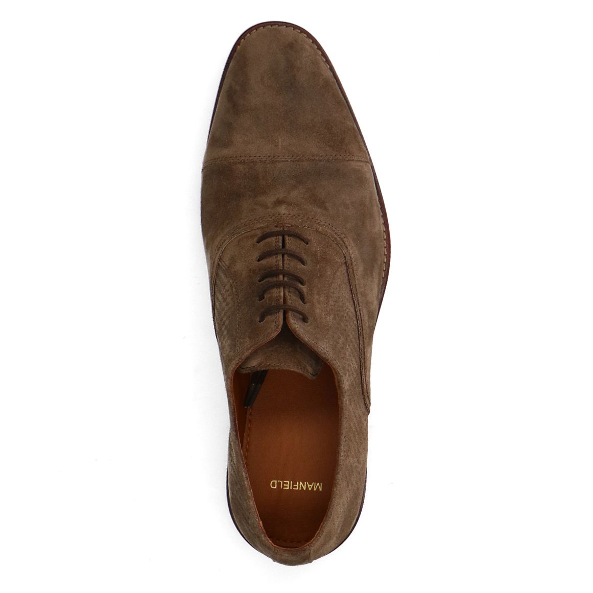 Taupe suède veterschoenen