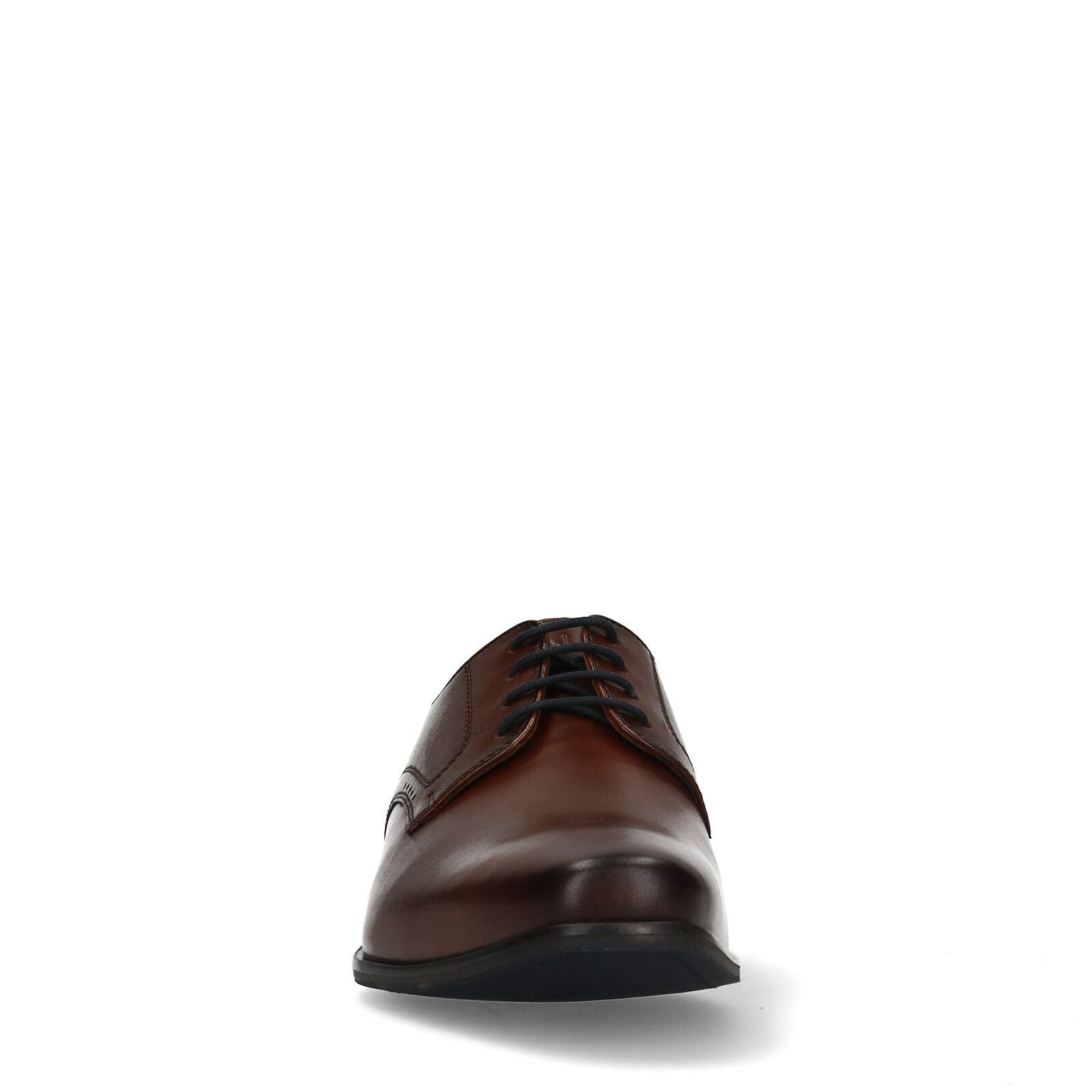 Cognac rhodes leren veterschoenen
