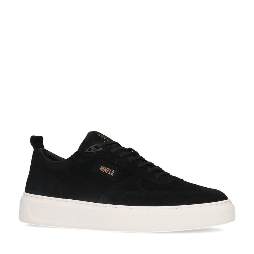 Schwarze Veloursleder-Sneaker