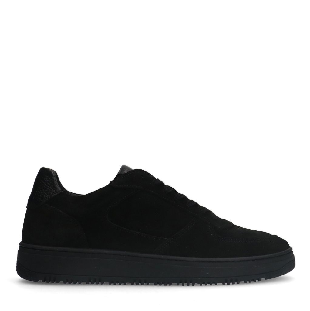 Schwarze Veloursleder-Sneaker