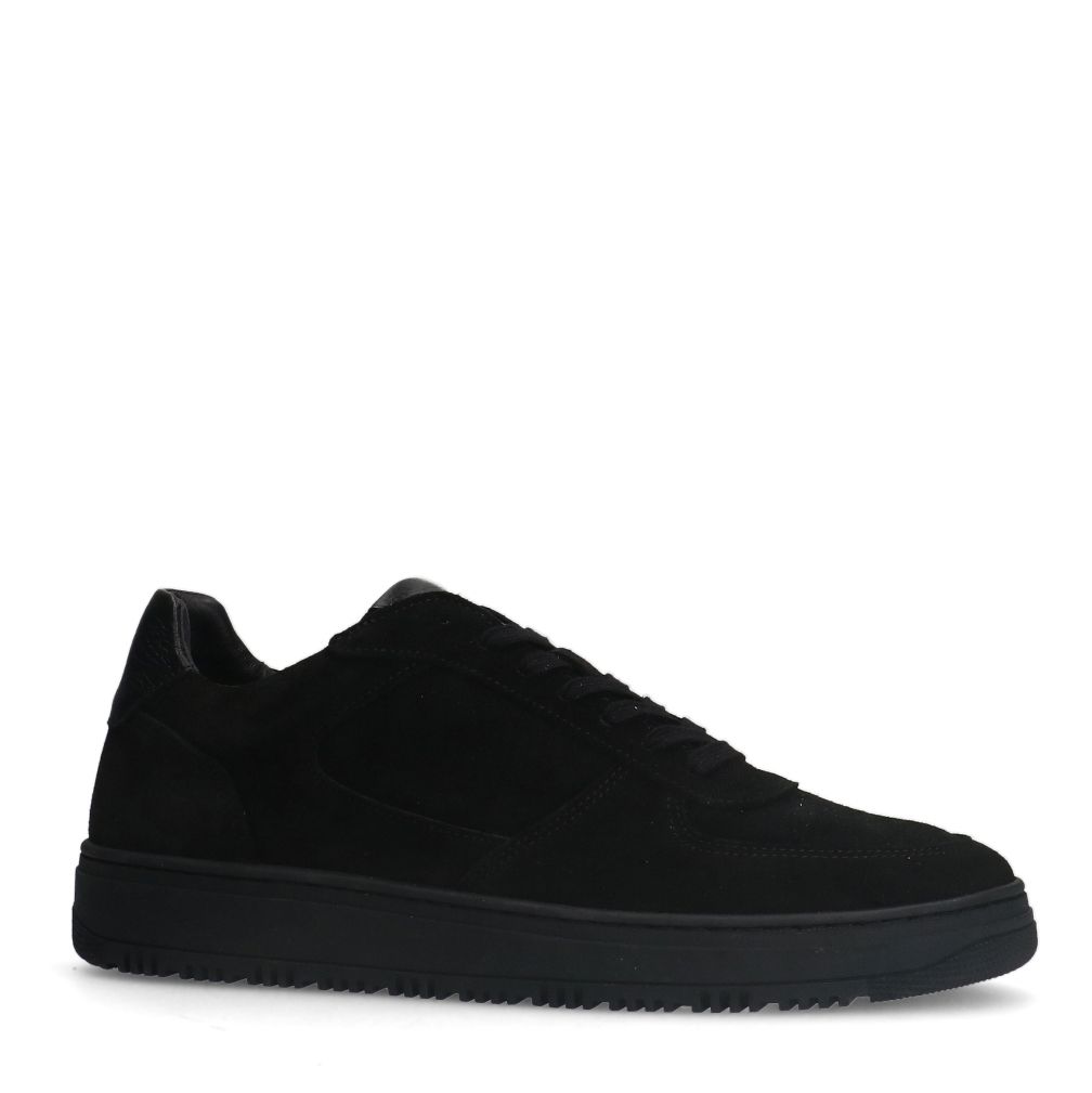 Schwarze Veloursleder-Sneaker