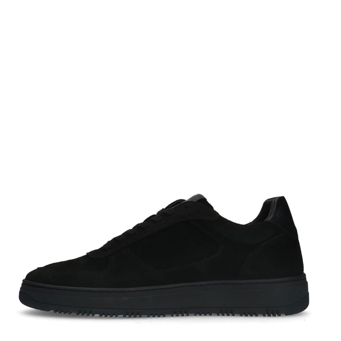 Schwarze Veloursleder-Sneaker