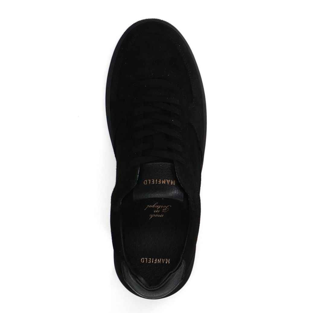 Schwarze Veloursleder-Sneaker