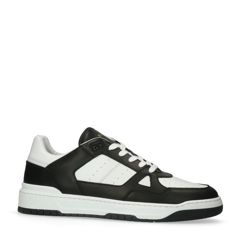 Zwarte leren sneakers