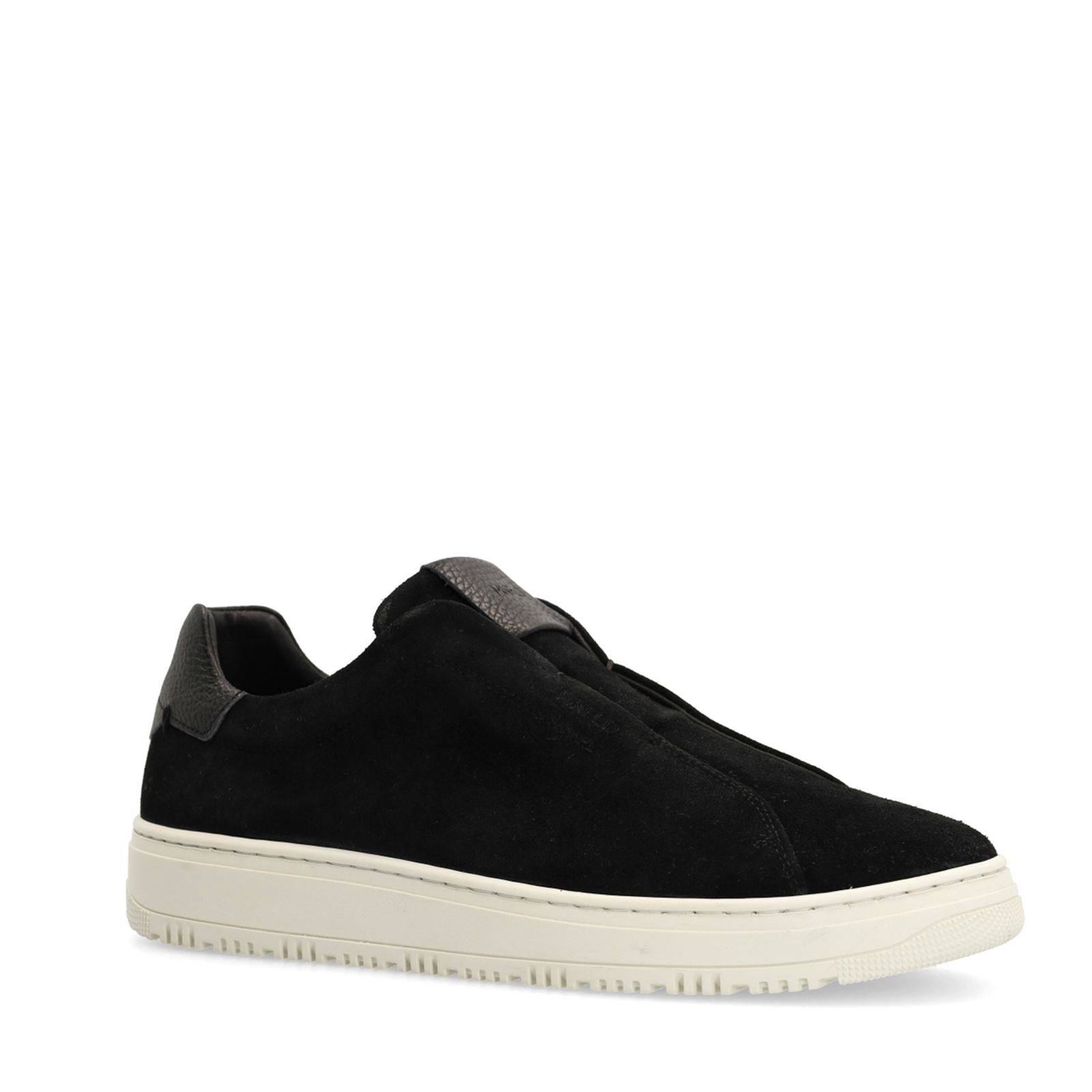 Schwarze Veloursleder-Sneaker