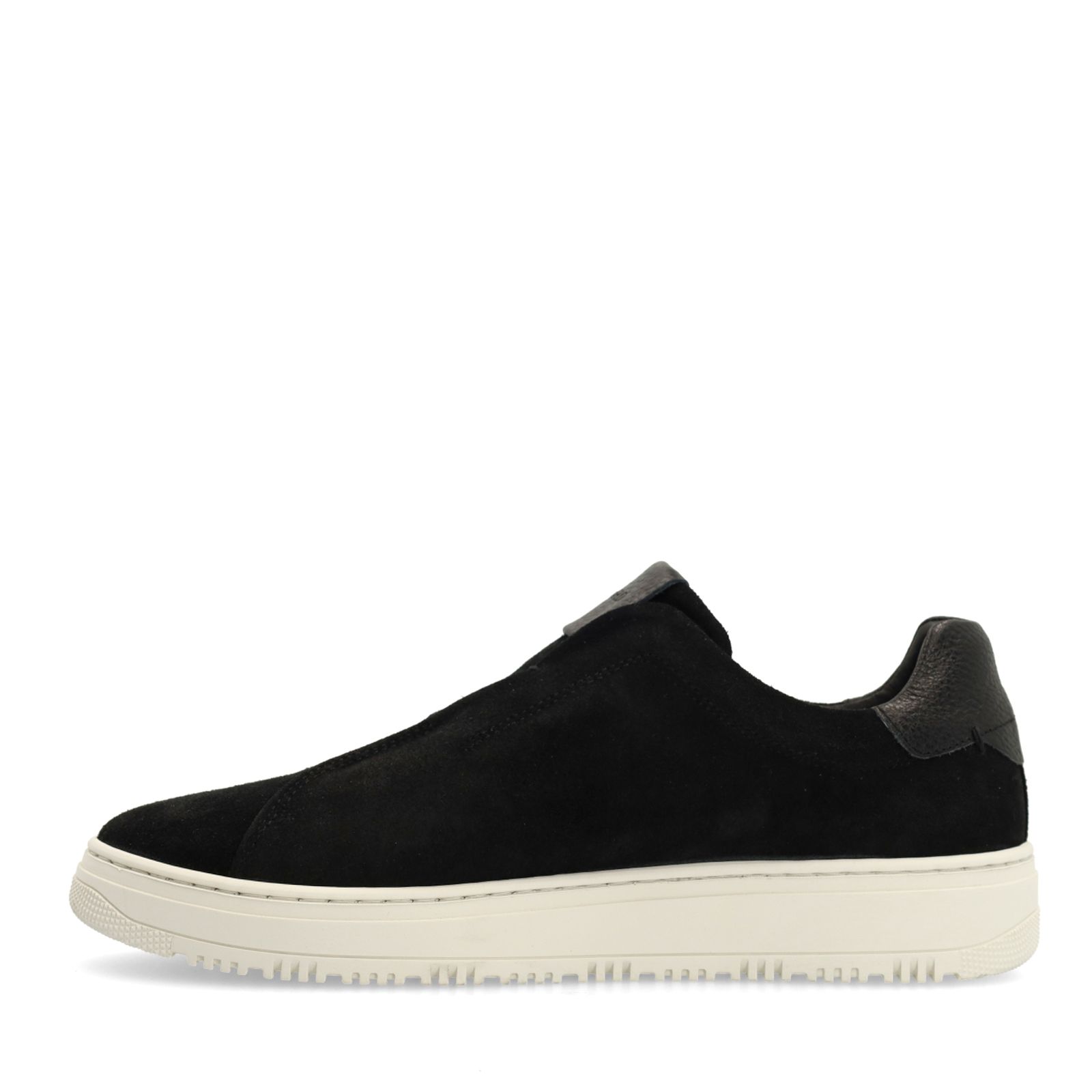 Schwarze Veloursleder-Sneaker