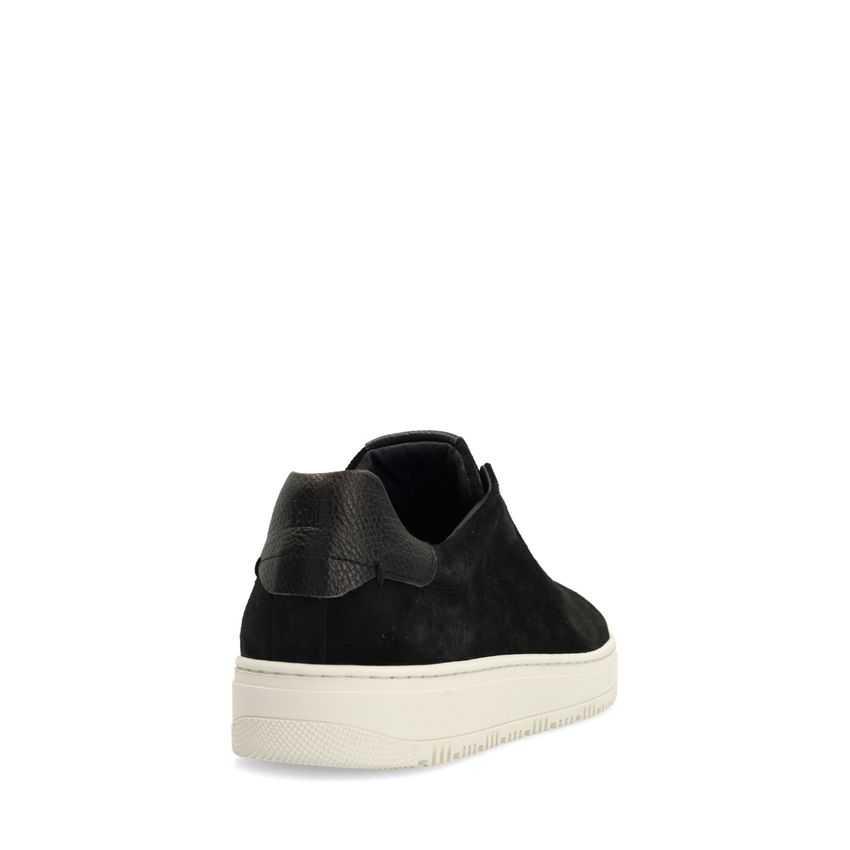 Schwarze Veloursleder-Sneaker