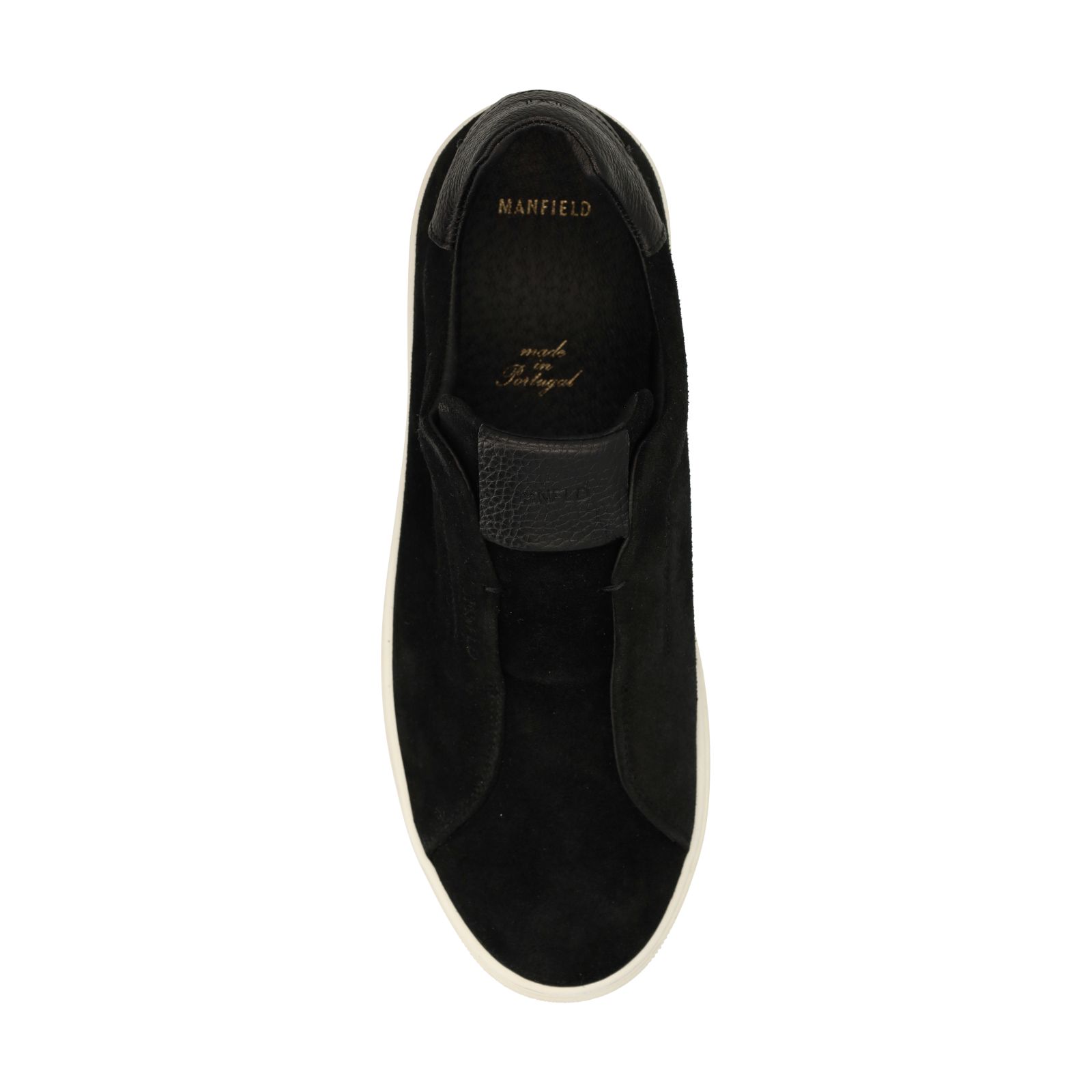 Schwarze Veloursleder-Sneaker
