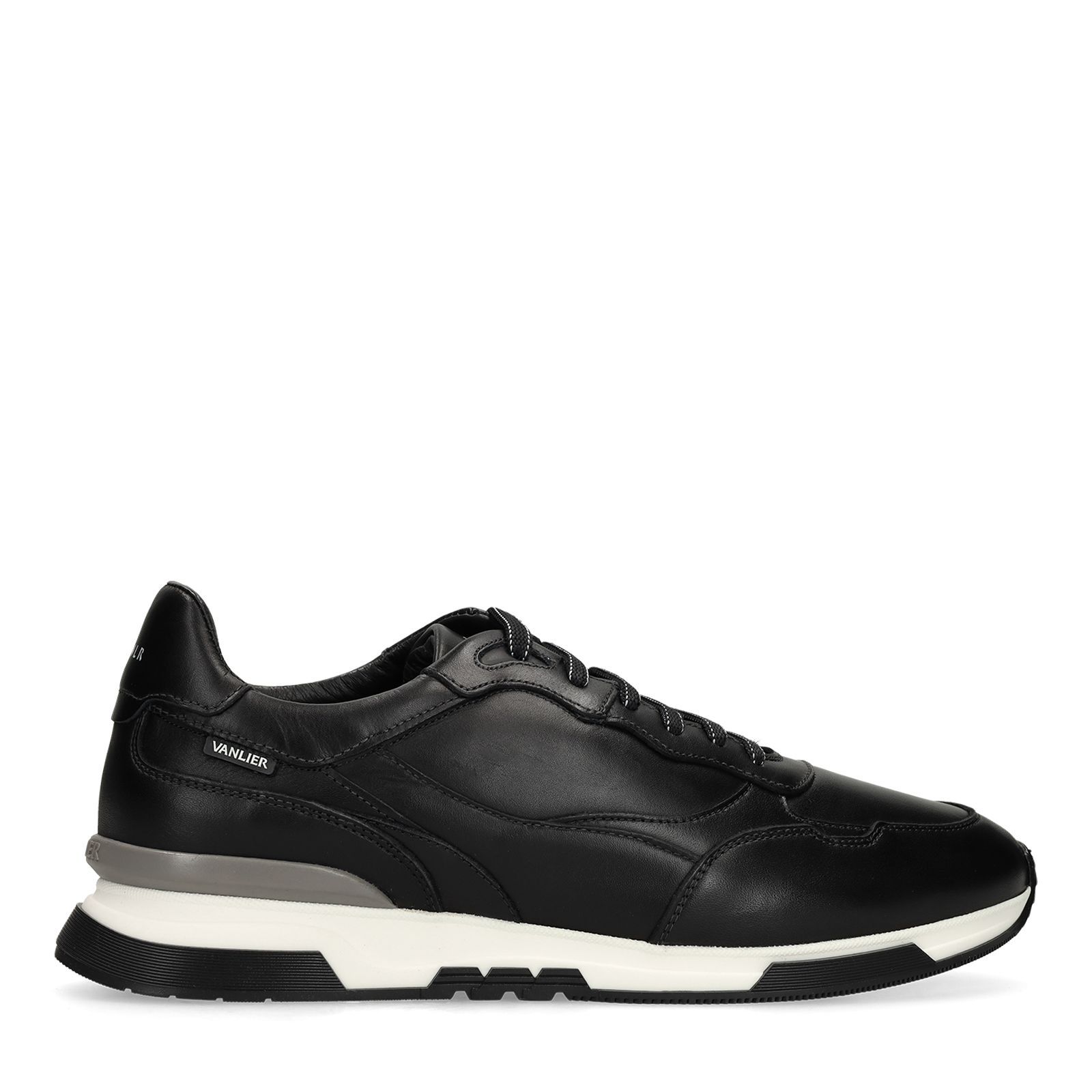 Schwarze Ledersneaker