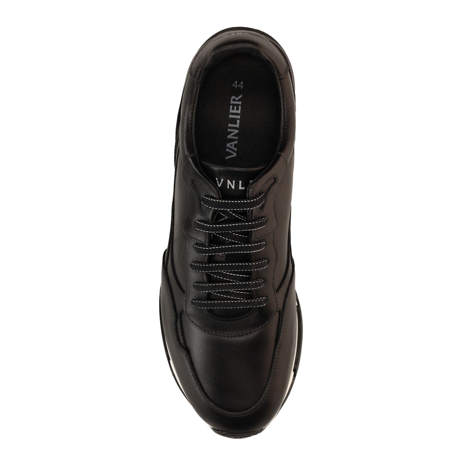 Schwarze Ledersneaker